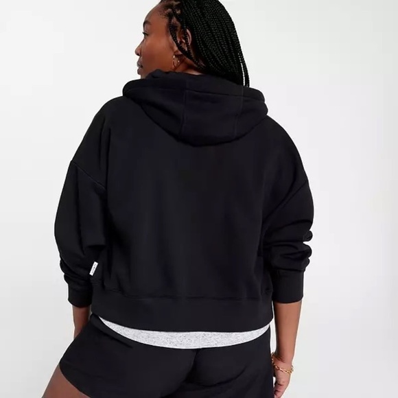 CALIA Women's Cropped Zip Hoodie in Pure Black - Size 2X - Picture 4 of 14